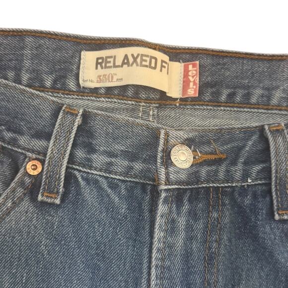Levi’s 550 Relaxed Fit Jeans 34x36 Light Stonewash Straight Leg Non Stretch - Picture 8 of 9